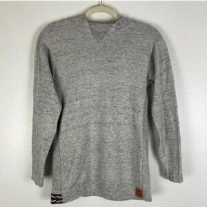Paka The Hoodie Knit Alpaca Wool Hoodie Sweater Grey size XS